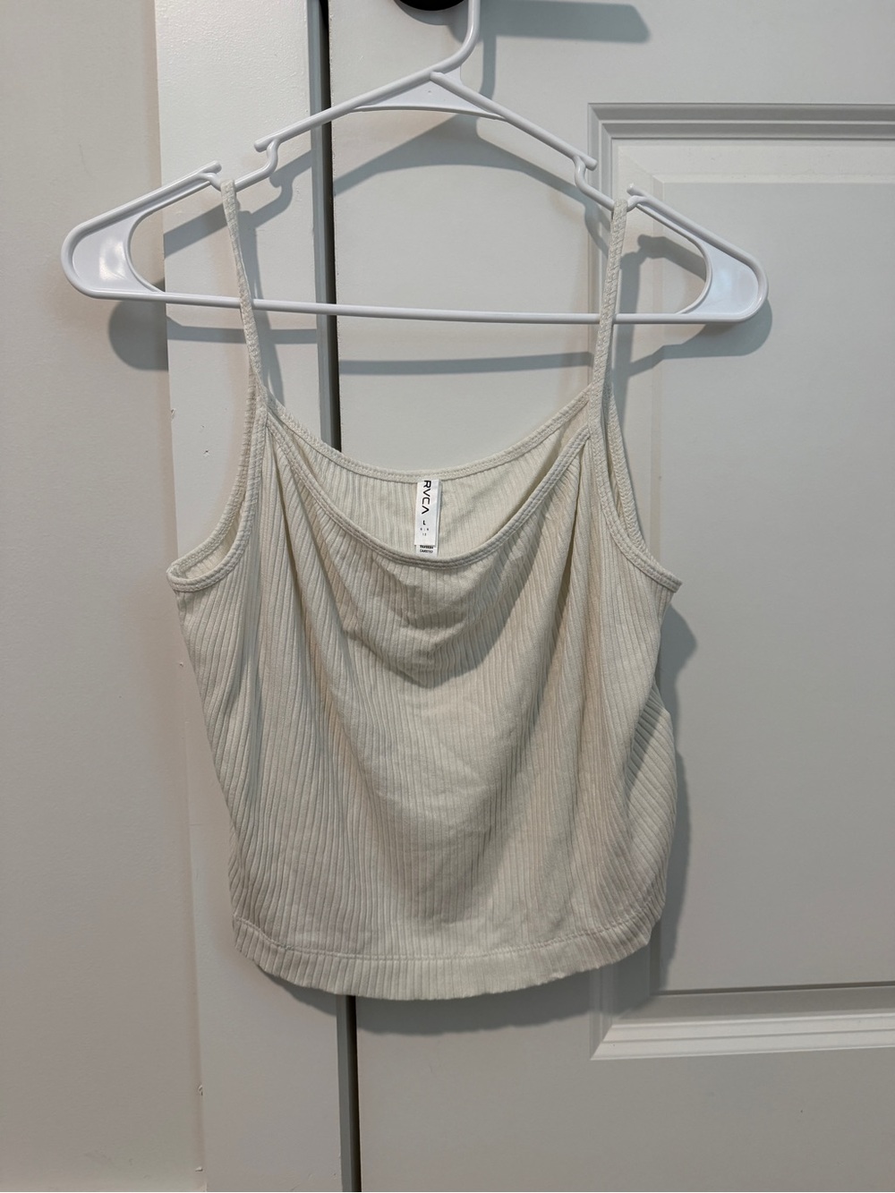 RVCA Cream Ribbed Cowl Neck Camisole